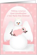 Baby’s First Christmas Great Granddaughter Angel card