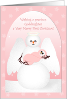 Baby’s First Christmas Goddaughter Angel card