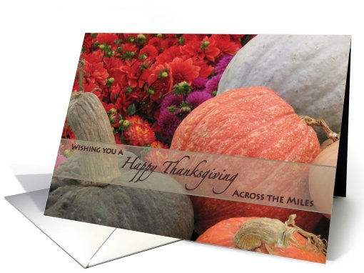 Thanksgiving Across the Miles Pumpkins Flowers card (498495)