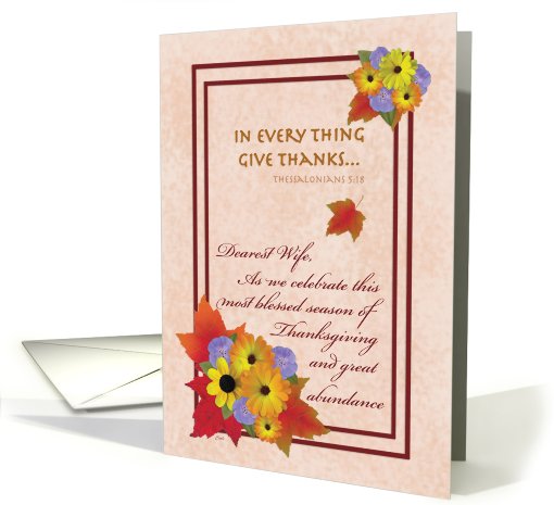 Thanksgiving Wife Thessalonians card (501440)