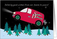 Christmas Santa’s Delivery Van card