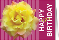 17th Birthday Yellow Rose card