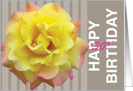 30th Birthday Yellow Rose card