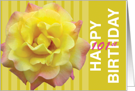 101st Birthday Yellow Rose card