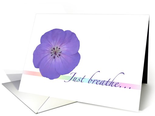 Respiratory Care Week Blue Flower card (512257)