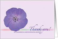 Administrative Assistant Administrative Professionals Thank You Flower card