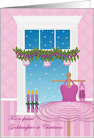 Christmas Goddaughter Ballet Pink card