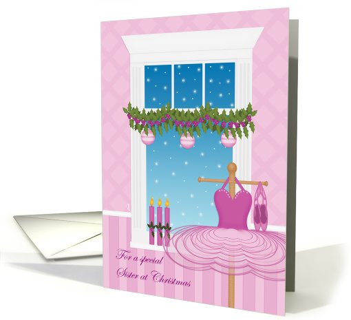 Christmas Sister Ballet Pink card (515139)