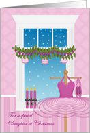 Christmas Daughter Ballet Pink card