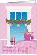 Christmas Step Daughter Ballet Pink card