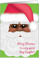 Step Daughter Christmas Black Santa Kid’s Cards