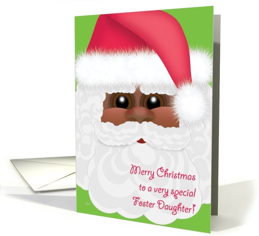 Foster Daughter Christmas Black Santa Kid's card (518113)