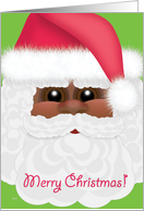 Christmas Black Santa card