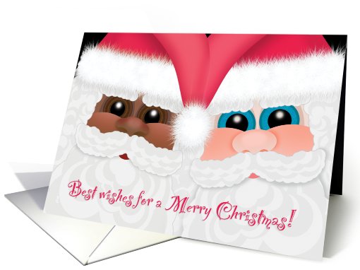 Christmas Santa Black and White card (518129)