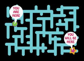 Encouragement Amazing Maze Follow Your Dreams Greeting Card