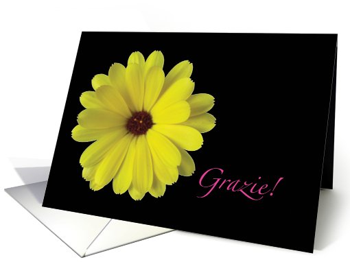 Italian Grazie Thank You Yellow Flower card (519268)