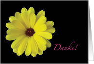 German Danke Thank You Yellow Flower card