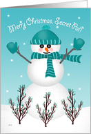 Secret Pal Christmas Snowman Snowgirl card