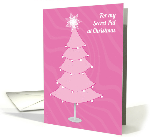 Secret Pal Christmas Pink Tree with a Fun Retro Look card (521162)