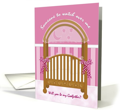Be My Godfather Baby Girl card (523004)