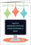 Administrative Professionals Day Thank You Retro Office card