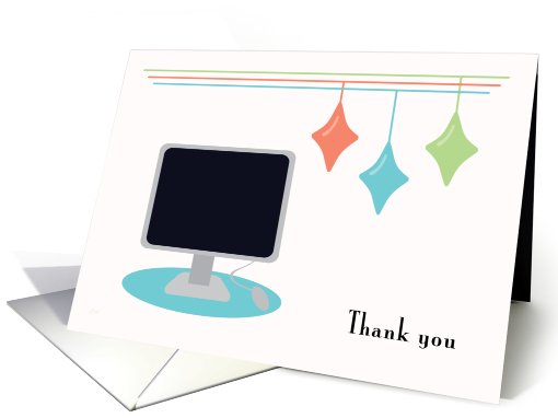 Business Thank You Customers Retro Office card (529152)