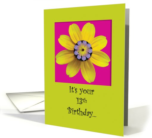 Birthday for 13 Year Old Girl Flowers card (529590)