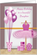 Birthday Daughter Ballet Dance in Pink card