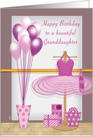 Birthday Granddaughter Ballet Dance in Pink card