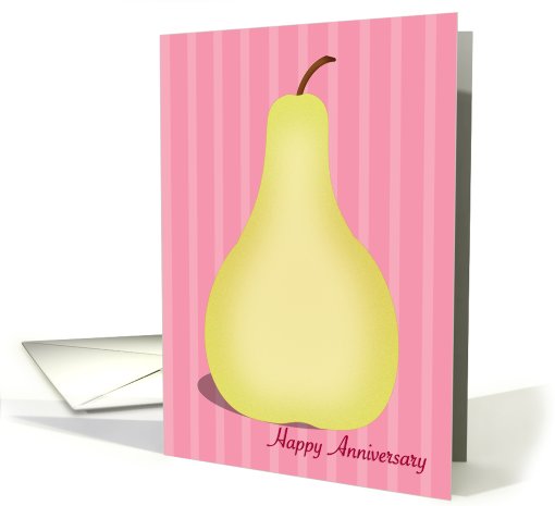 Happy Anniversary Perfect Pair Pear Funny card (535175)