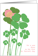 St. Patrick’s Day Niece Baby’s First card