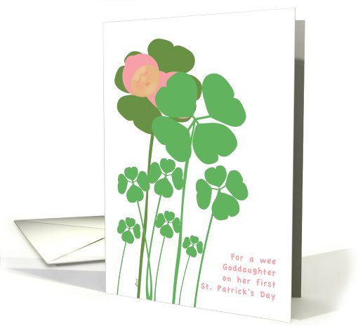 St. Patrick's Day Goddaughter Baby's First card (539119)