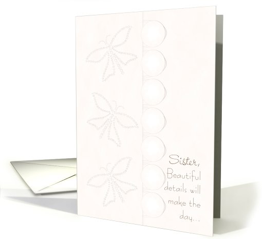 Be My Matron of Honor Sister Butterflies Buttons card (539465)