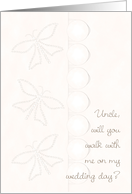 Walk with Me Wedding Day Uncle Aisle card