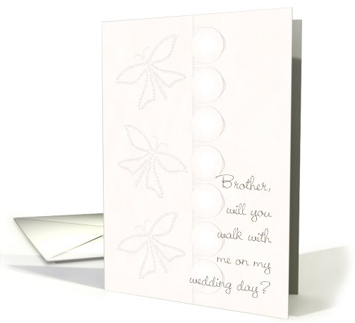Walk with Me Wedding Day Brother Aisle card (539586)