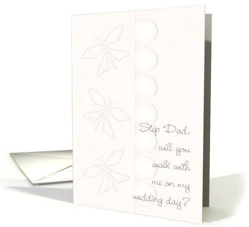 Walk with Me Wedding Day Step Dad Aisle card (539589)
