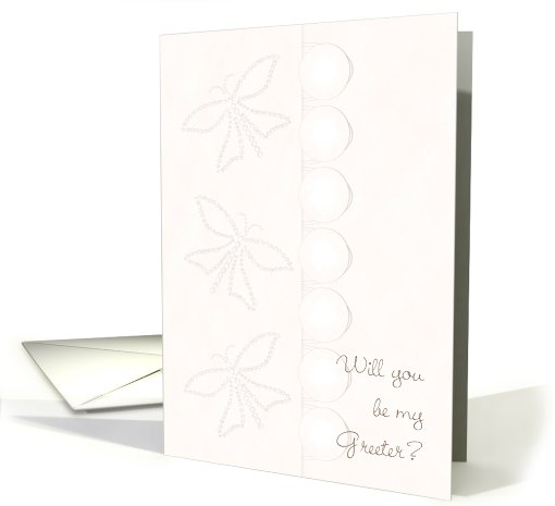 Wedding Greeter Buttons Butterflies card (539777)