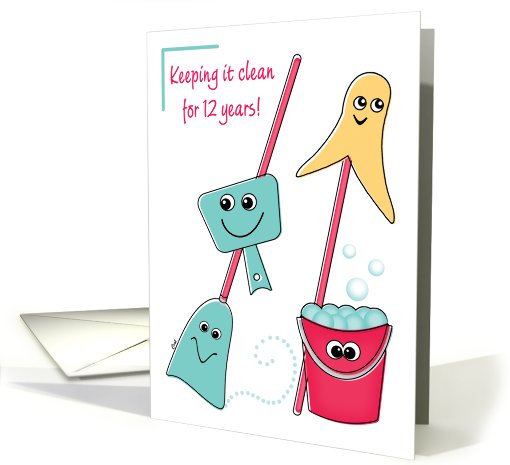 12 Step Recovery Birthday Anniversary 12 Years card (539868)
