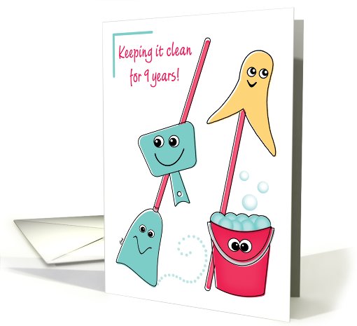 12 Step Recovery Birthday Anniversary 9 Years card (539872)