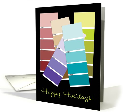 Christmas Business Paint Design Happy Holidays card (540007)
