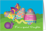 Daughter Easter Eggs Butterfly Whimsical card