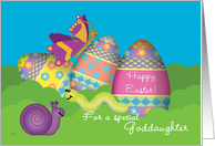 Goddaughter Easter Eggs Butterfly Whimsical card