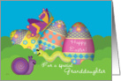 Granddaugther Easter Eggs Butterfly Whimsical card