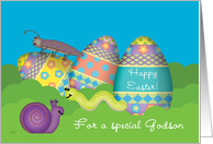 Godson Easter Eggs Bugs Whimsical card