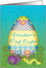Grandson Baby’s First Easter Whimsical Egg card