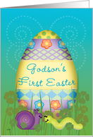 Godson Baby’s First Easter Whimsical Egg card