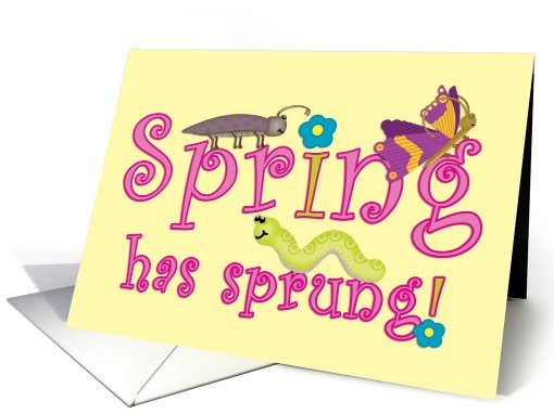 Spring has Sprung Whimsical Note card (541567)