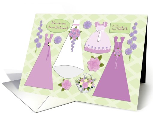Sister Junior Bridesmaid Invitation Request card (542901)