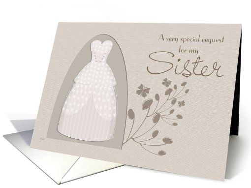 Sister Junior Bridesmaid Invitation Request card (542902)