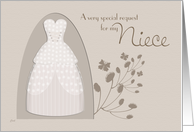 Niece Junior Bridesmaid Invitation Request card